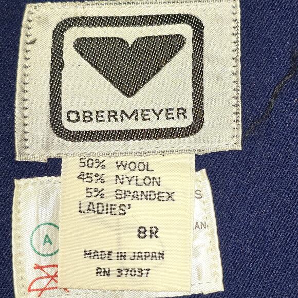 Vintage Obermeyer Bib Overall  Ski Stirrup Suit Navy Blue
Womens Size 8 Pristine - Picture 10 of 11